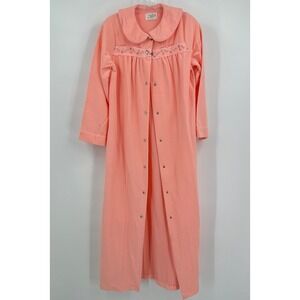 Katz Womens Vintage Robe Size M Cottagecore Romantic Prairie Sleepwear Housecoat
